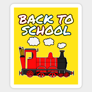 Back To School Steam Train (Red) Magnet